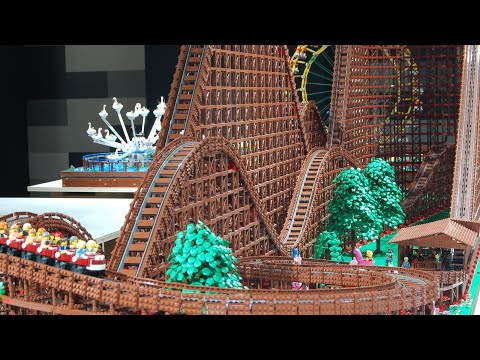 Worlds Largest LEGO Wooden Roller Coaster 80.000 Pieces