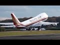 Classic Boeing 747-200 powerful and fast Departure. Kalitta Air Cargo Charter Flight ( HD )
