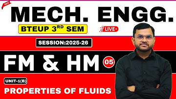 Lec-5 II FM & HM II ME 3rd Sem II Unit-1(B) : Properties of Fluids @PolytechnicPathshala