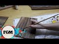 DIY | How to paint faux wood grain on cardboard | EASY