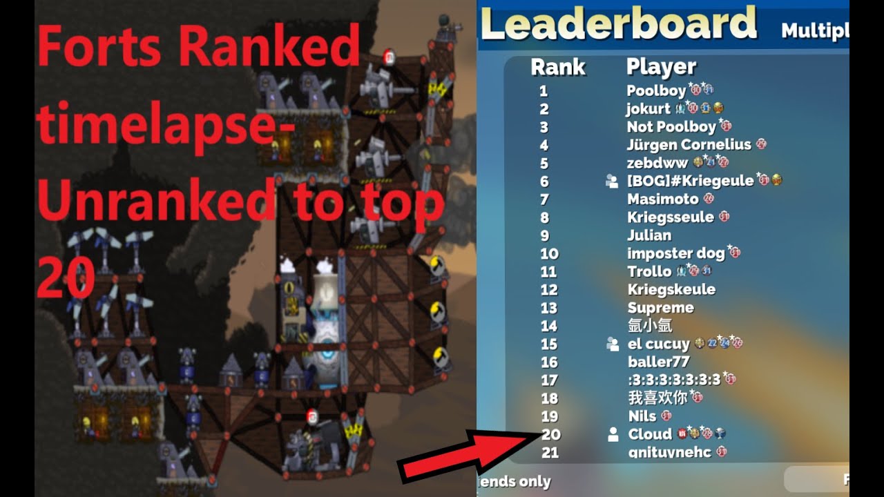 Unranked to Top 20 Timelapse - Forts Ranked [7] - YouTube