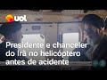 Vídeo mostra presidente e chanceler do Irã no helicóptero antes de acidente