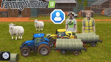 Making Square Bales & Tractor In Fs18 | Fs18 Multiplayer | Timelapse |