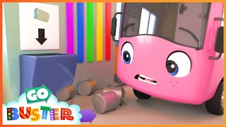 Learn Colors! | Buster Changes Color |  ABCs and 123s | Nursery Rhymes for Kids| GoBuster Official