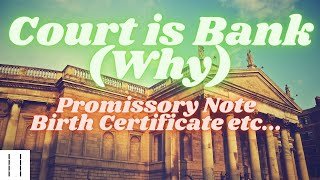 Basics 101: Court is Bank (Infinite Banking Type 1 Intro) Promissory Note Birth Certificate.
