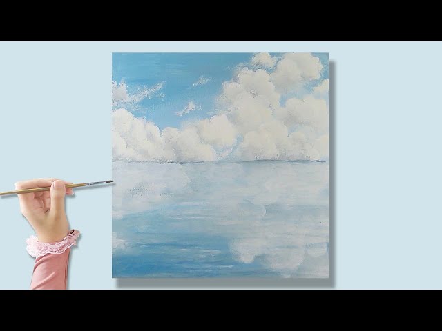 4 Type Of Drawing Clouds｜Easy & Simple Acrylic Painting Step by Step For  Beginners #243｜Satisfying 