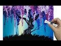 Wisteria Willow Tree Q Tip Painting Technique for BEGINNERS EASY Acrylic Painting | TheArtSherpa