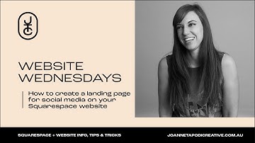 How to create a landing page for social media on your Squarespace website