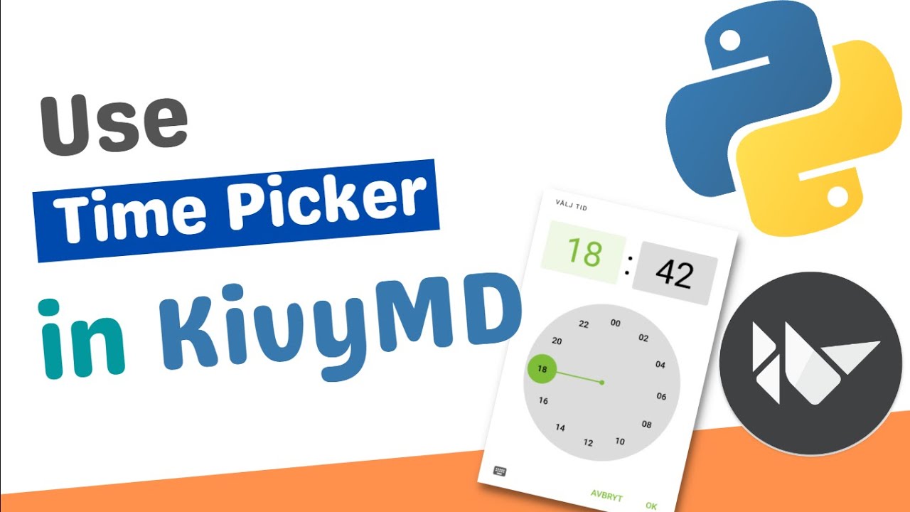 Use Time Picker Using Kivy And Kivymd | Python | Kivy | Kivymd