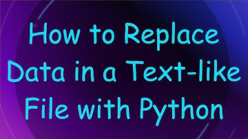 How to Replace Data in a Text-like File with Python