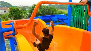 Yellow Drop Water Slide Ride / River Water Slide Ride