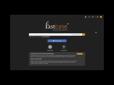 Fastcase Navigation Bar