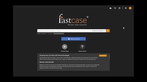 Fastcase Navigation Bar
