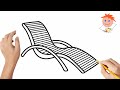 How to draw a wooden launge chair | Easy drawings