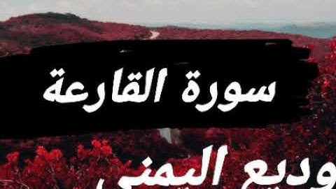 سورة القارعة بصوت القارئ وديع اليمني