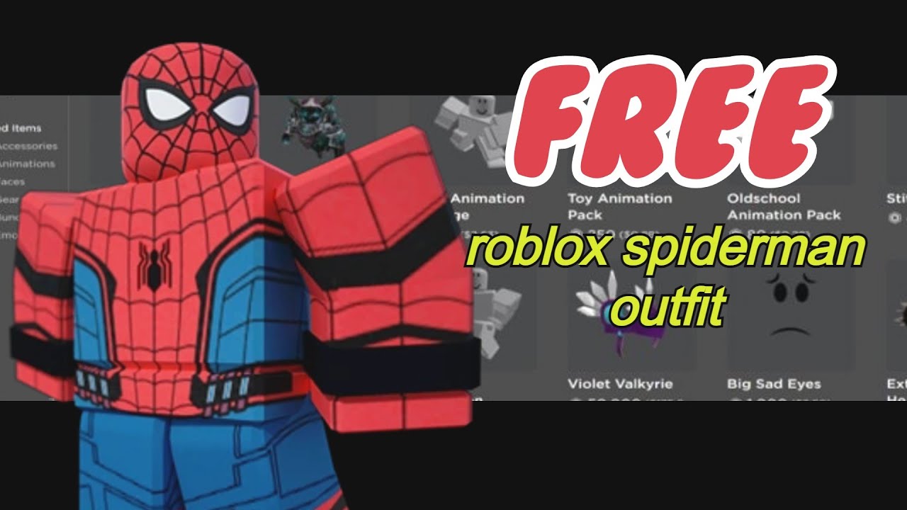 FREE Roblox Outfit SPIDERMAN NO WAY HOME - YouTube