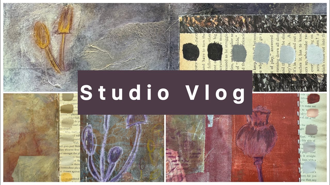 Studio Vlog | Art Journal Warm-Up & Prepping My Fall Class - YouTube