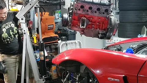 C6 Z06 Corvette Engine Pull Without a Lift (longer form, no music) #c6 #z06 #engine #corvette