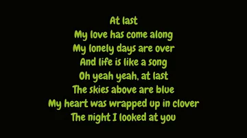 Etta James - At Last (Lyrics HD)