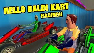 HELLO BALDI KART RACING!! - Baldi's Basics Hello Neighbor Gmod screenshot 2