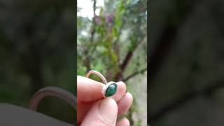 Saf Gül Altın Ülkemiz Taşlarından Osmanlı Zümrütü Yüzük - Rose D Ottoman Turkish Emerald Ring