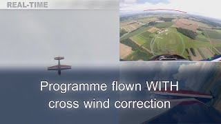 Programme flown WITH -- cross wind correction