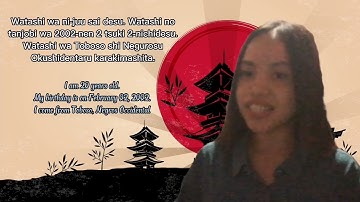 Video output #2: Jikoshoukai - Self Introduction