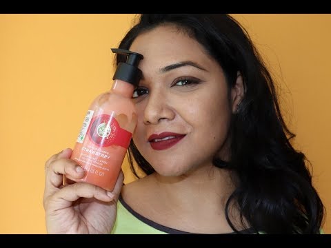 The Body Shop Strawberry Gel Lotion Review | Summer Body Lotion | Poulami Sarkar
