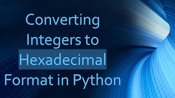 Converting Integers to Hexadecimal Format in Python