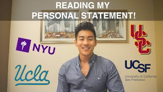 READING MY PERSONAL STATEMENT // JACK HAN 2020