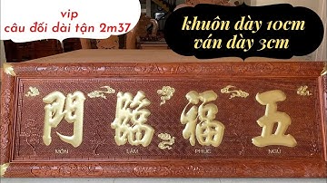 Bộ Hoành Phi Câu Đối Gỗ Hương Đá Siêu To Siêu Dày Dặn - Hoành Phi Câu Đối Thờ Gia Tiên Theo Yêu Cầu