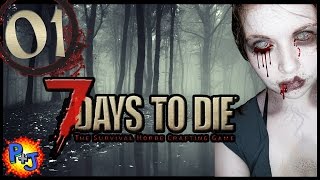 Let's Play 7 Days to Die Split-Screen Co-op PS4 Gameplay: Part 1 Day 1 (P J)