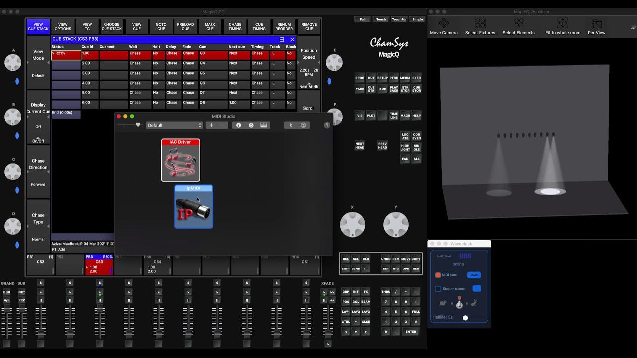 MIDI Beat Clock on MagicQ YouTube