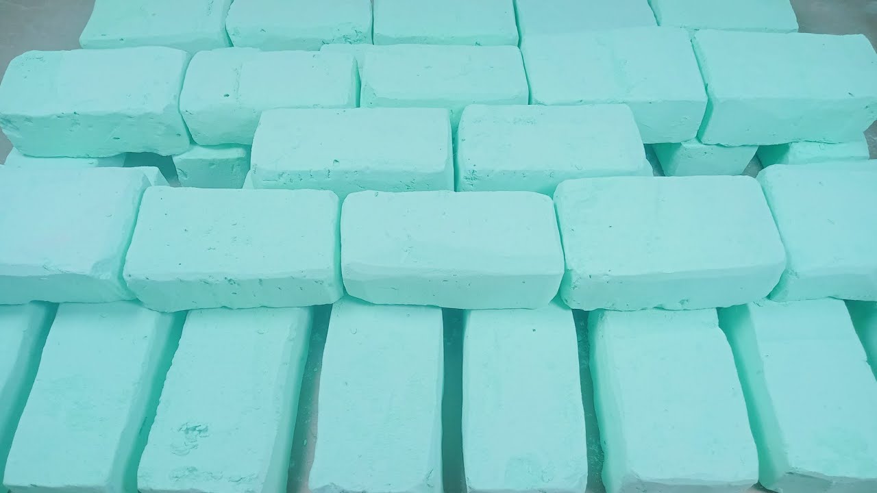 Soft crispy gym chalk homemade blocks | Crunchy | Crushing | Satisfying ...