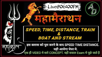 Time Speed and Distance ( समय चाल और दूरी ) Best Shortcut Tricks & Concepts By Aditya Yadav Sir