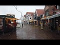 Rainy Autumn Walk in Volendam 🌧️ | The Netherlands | 4K