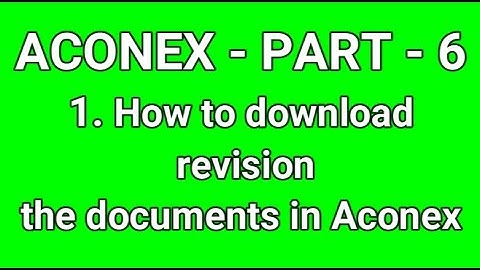 Aconex Part-6 I How to Download revision document I Sabir Saifi