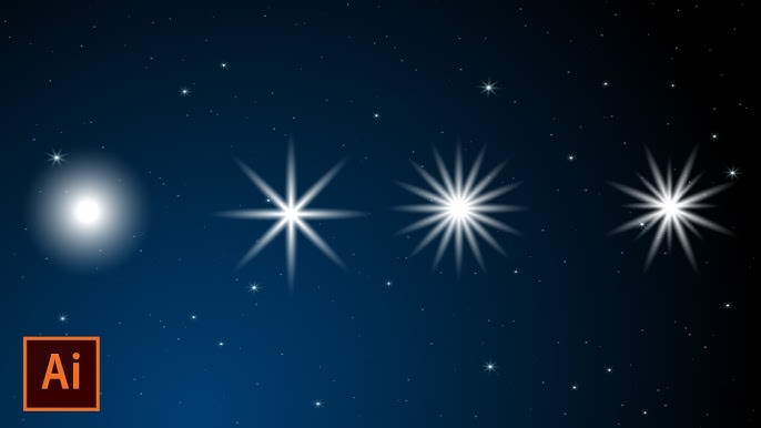 How To Draw A Sparkling Star In Adobe Illustrator - Youtube