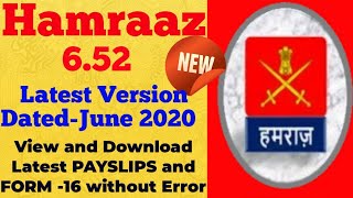 Hamraaz 6.52 latest June 2020 Indian Army App installing process Form 16, Latest Payslips,etc screenshot 5