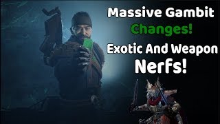 Destiny 2 News - Huge Weapon & Exotic Changes! Regular In Game Messages, Big Gambit Changes & More!