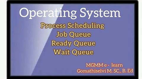 Process Scheduling in OS... tamil