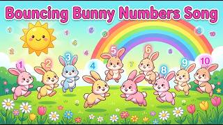 Bouncing Bunny Numbers Song 🐰🔢 | Fun Counting Adventure for Kids
