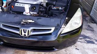 How to replace headlight bulb 2003 to 2007 honda accord