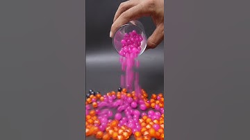 Oddly Satisfying Purple & Orange Color Marble Beads Reverse Video #satisfying #asmr #shorts