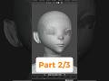 Correct face retopology in 45 seconds - part 2