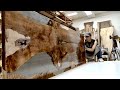 Process of Making a Resin Table from Maple Tree grown in the Pacific by Korean Carpenter.