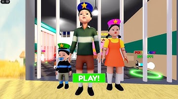 SQUID GAME DOLL FAMILY PRISON RUN! (Obby) New Update Roblox Walkthrough FULL GAME #scaryobby #roblox
