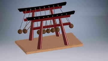 Autodesk Inventor Dynamic Simulation: Con lắc Newton (Torii gate version)