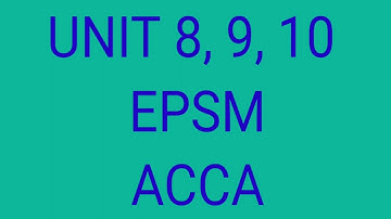 Unit 8,9,10 EPSM SOLUTION