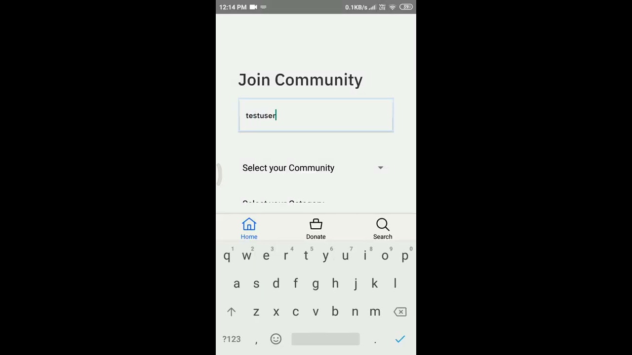 Community cooperation application demo